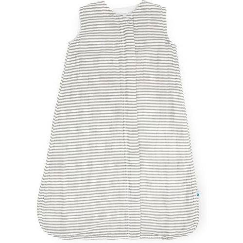 Little Unicorn 0-6 Month Premium Muslin Sleep Sack 1.1 TOG | Soft & Breathable Muslin Cotton for safer sleep | 2 way zipper (Grey Stripe)