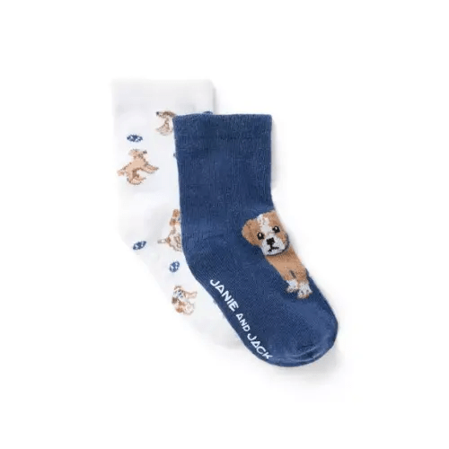 Baby Blueberry Dream And Jet Ivory Baby Dog Sock 2-Pack by Janie and Jack