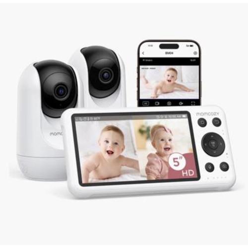 Momcozy 5-Inch Dual-mode Smart Baby Monitor with 2 Camera -BM04