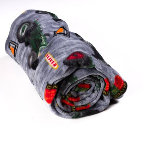 Oliver Tractor Fleece Blanket, Warm and Cozy, Vintage Oliver Tractors and Logos