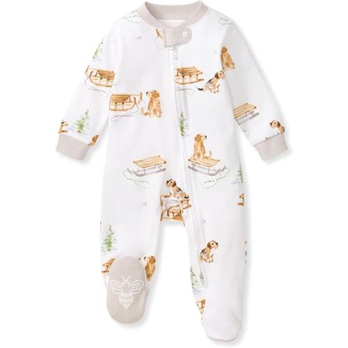 Burt's Bees Baby Boys' Organic Cotton, Sleep and Play Footed Pajamas