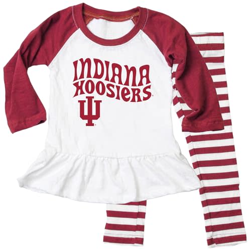 Wes and Willy NCAA Infant Girls Ruffle Raglan Set,