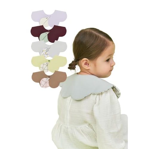 Konny Baby Bibs 3/5/7-Pack Set, 360 ​​° Rotate, Soft and Absorbent Bandana Drooling for Boys Girls baby Essentials