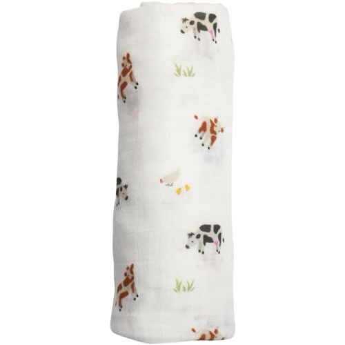 Muslin Baby Swaddle - Breathable Receiving Blankets for Newborn Baby, 70% Viscose derived from Bamboo, 30% Spandex, Imported - Cow