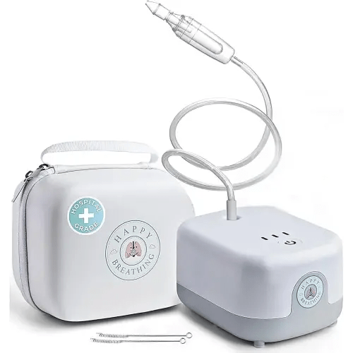 Hospital Grade Nasal Aspirator For Baby – Electric Nose Sucker for Baby & Toddler with 3-Level Suction, Portable & Rechargeable Mucus Removal for Breathing Relief, Cordless Booger Sucker & Snot Sucker