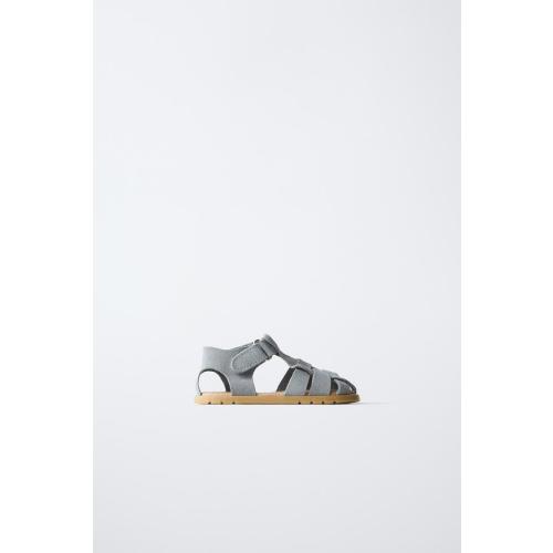 BAREFOOT LEATHER FISHERMAN SANDALS - Green | ZARA United States