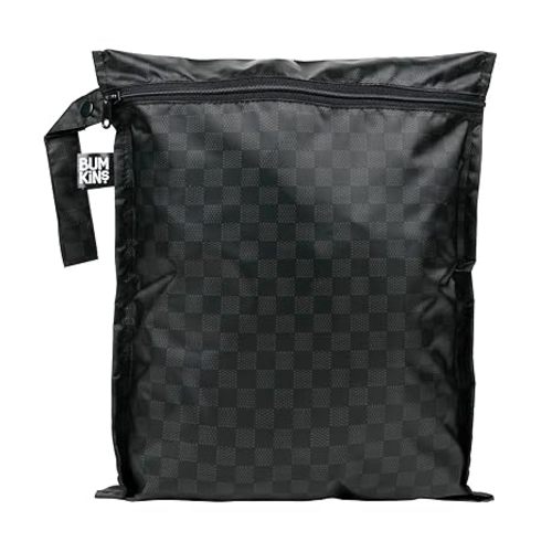 Bumkins Waterproof Wet Bag for Baby, Swim Suit - Black