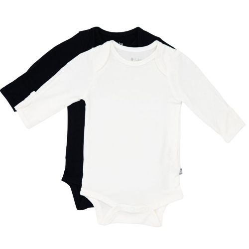 Kyte Baby 2-Pack Long Sleeve Bodysuit in Cloud and Midnight Cloud/Midnight Newborn