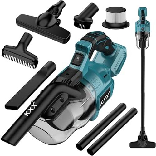 Cordless Vacuum for Makita Battery, 5 in 1 Handheld Electric Vacuum Cleaner with 500W Powerful Motor, 46 CFM Portable Hand Vacuum with Filtration HEPA for Floor, Carpet, Car (Battery Not Included)