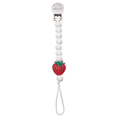 Ali+Oli Pacifier Clip Holder for Baby | Limited Edition (Strawberry)
