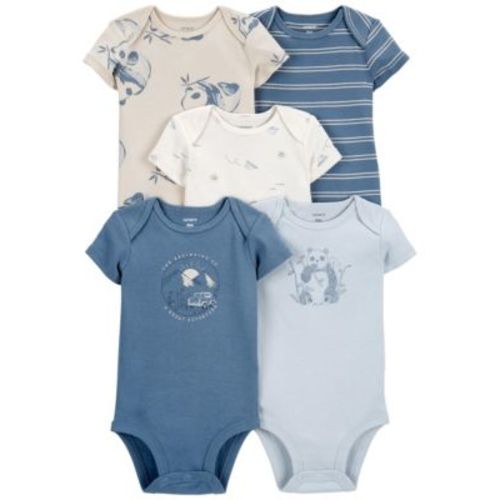 Baby Boys Short Sleeve Bodysuits, Pack of 5