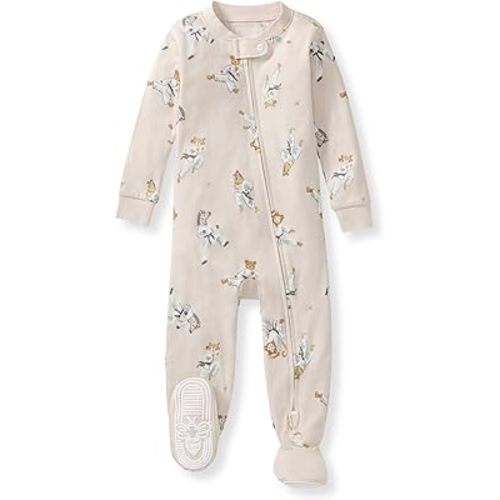 Burt's Bees Baby baby-boys Sleeper Pjs, 100% Organic Cotton, One-piece Footie, Zip Up Jumpsuit, Snug Fit Pajamas