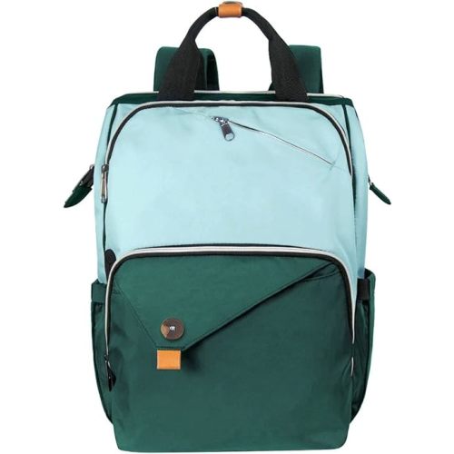 Hap Tim Baby Diaper Bag for Boys Girls, Large Backpack Diaper Bags with Double Compartments, Green（7340-GR）