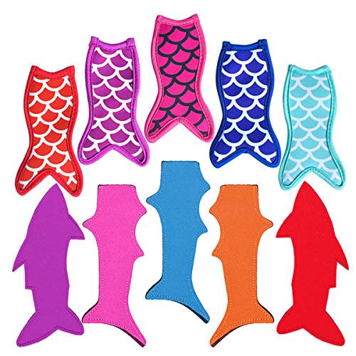 Popsicle Holders Freezer Ice Pop Sleeves 10 Packs Reusable Neoprene Popsicle Covers