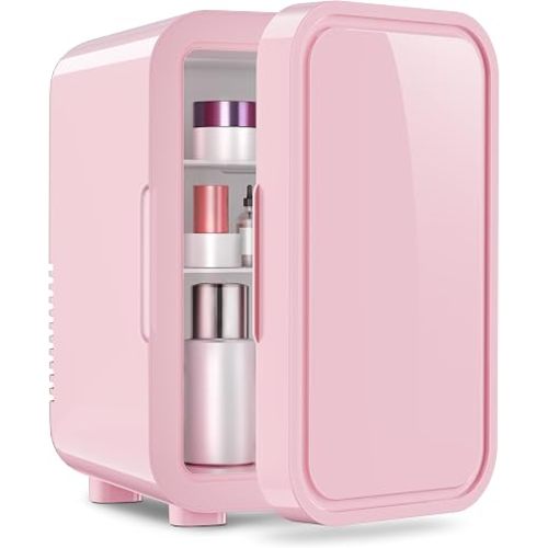 OSTBA Mini Fridge, 6 Liter/8 Can Skincare Fridge, Small Fridge for Bedroom