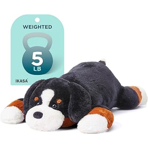 IKASA 5lbs Weighted Stuffed Animal Bernese Mountain Dog,27 inches Plush Toy Giant Large Big Jumbo Soft Puppy,Huge Size Cute Plushie,Gift for Kids