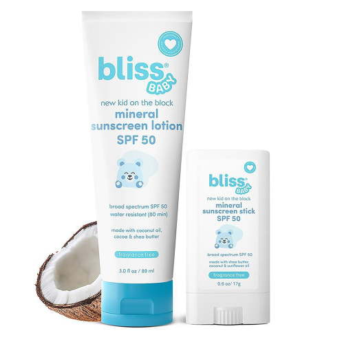 Bliss Baby Mineral Lotion & Stick, SPF 50, Sunscreen Set