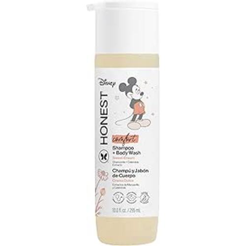 The Honest Company 2-in-1 Cleansing Shampoo Body Wash, Gentle Enough for Baby Dermatologist Tested Tear-free Hypoallergenic Disney’s Mickey Mouse Comfort Sweet Cream 10 fl oz