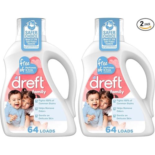 Dreft Liquid Laundry Baby Detergent Unscented 92 fl oz 64 loads (Pack of 2)