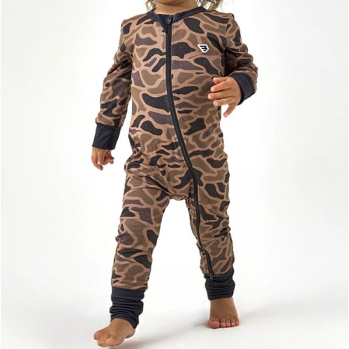 Gauge Camo Baby Zip Up | Outdoor Infant Gift | BURLEBO