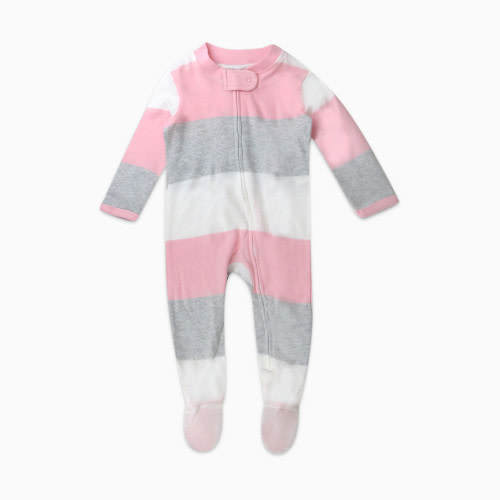 Honest Baby Clothing Organic Cotton Sleep & Play - Jumbo Stripe Petal Pink, Newborn