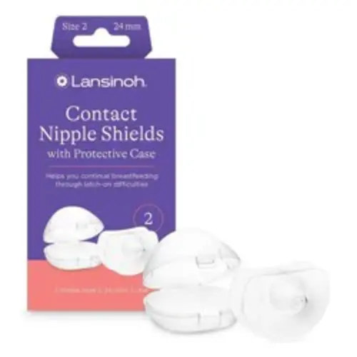 Lansinoh Contact Nipple Shields for Breastfeeding with Case - 2ct - 24mm | Shipt