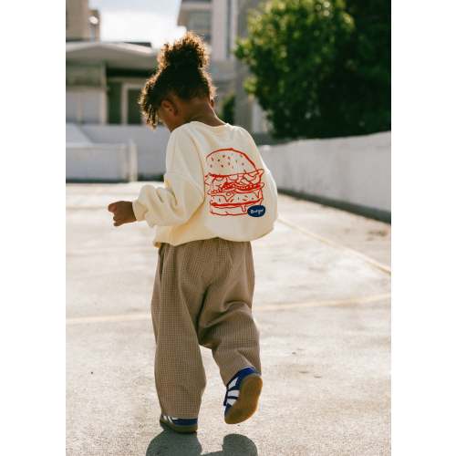 Graphic Crewneck- Burger- Butter Yellow