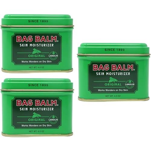 Bag Balm Vermont's Original for Dry Chapped Skin Conditions - Hand & Body (4 Ounce (Pack of 3))