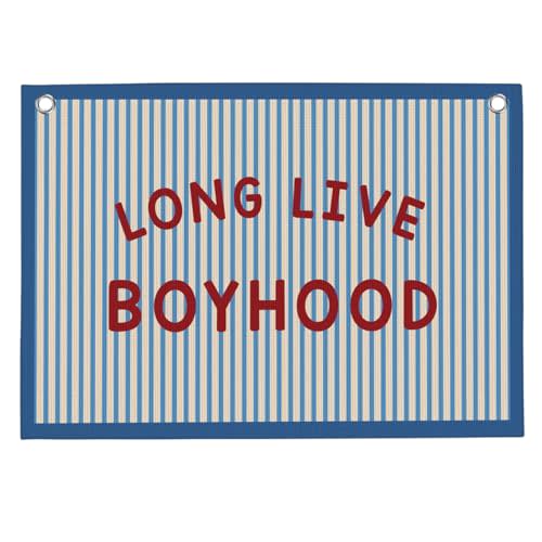 Long Live Boyhood Boys Room Playroom Wall Decor Vintage Sports Decor for Nursery Playroom Kids Bedroom Dorm Toddler Decorations 22x28 Inch