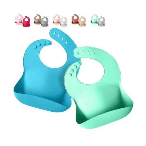 Sperric Silicone Baby Bibs Soft Durable, Easy-to-Clean Feeding Bibs for Babies and Toddlers