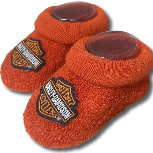 Harley-Davidson Baby Boys' Infant Cozy Knit Bootie Socks