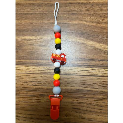 Fire truck pacifier clip