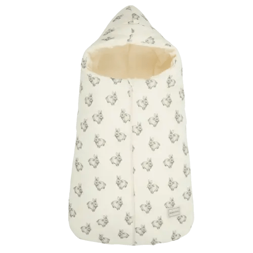 Minicoton Oval Stroller Sleeping Bag Rabbit Ecru