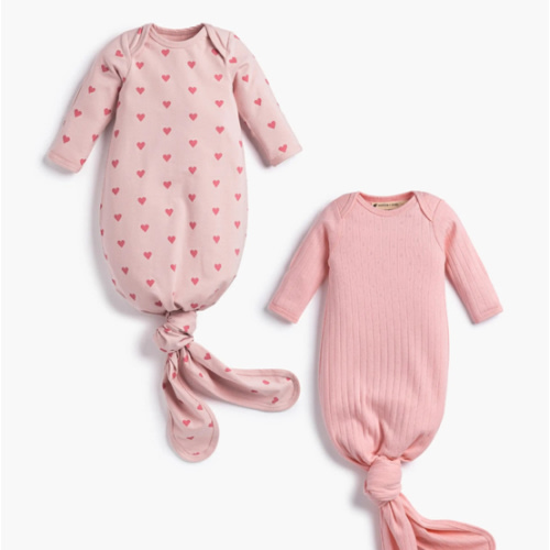 2-Pack Knot It Gowns - Organic Baby Clothes - Monica + Andy