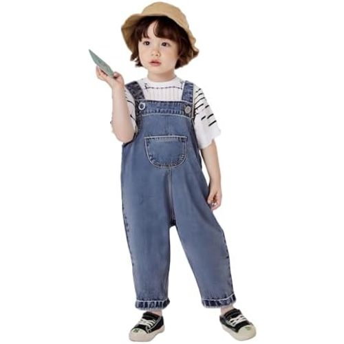 Baby Boy Girl Jean Overalls Toddler Denim Bib Pants Jumpsuit Soft Cute Workwear