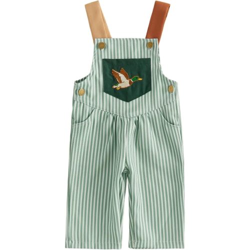 Toddler Baby Boy Girl Overall Fall Animal Striped Romper Pants