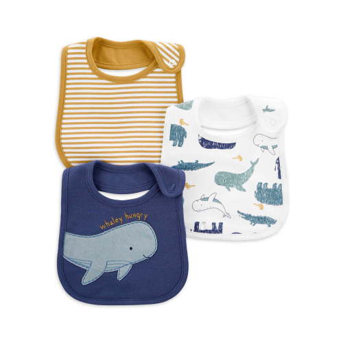 Carter's Child of Mine Baby Boy Bib, 3-Pack, Size One Size