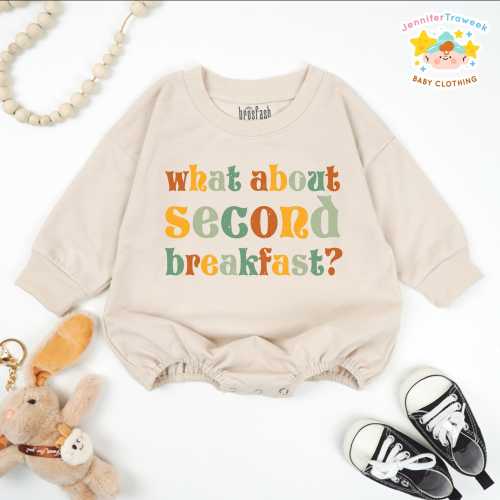 What's About Second Breakfast Baby Romper, Movie Quote Baby Bodysuit, Fantasy Infant Outfit, Nerdy Baby Gift, Pop Culture Baby Clothes