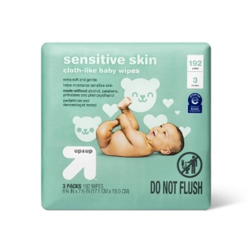 Sensitive Skin Baby Wipes with Moisturizing Lotion - up & up™ (Select Count)
