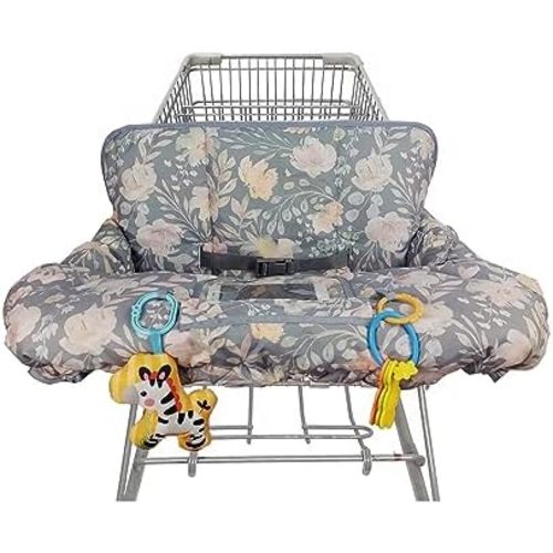 ICOPUCA Shopping Cart Cover for Baby, 2 in 1 cart Cover for Babies N high Chair Cover, Padded Grocery cart Cover for Baby Girl boy, Universal fit