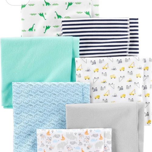 Simple Joys by Carter's Unisex Babies' Flannel Receiving Blankets, Pack of 7