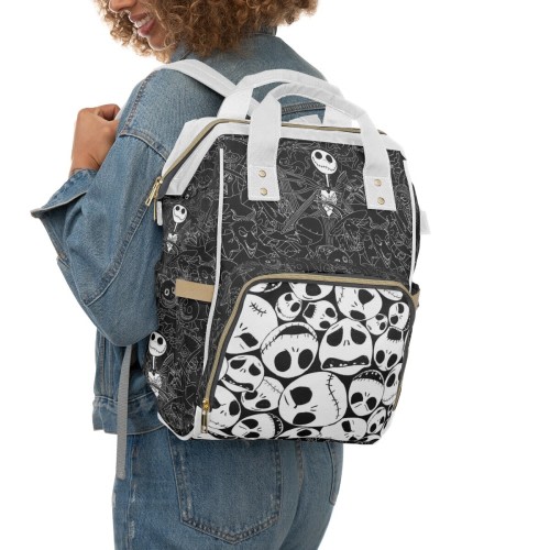 Jack Skellington -Multifunctional Diaper Backpack - Sustainable Sleuth Design