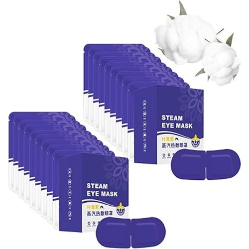Lumi Dew Steam Eye Mask, Lumidew Steam Eye Mask, Instant Warmth, hot Compress Around Eyes, Soothing and moisturizing, relieves Dryness, one-time self-Heating (2PCS)