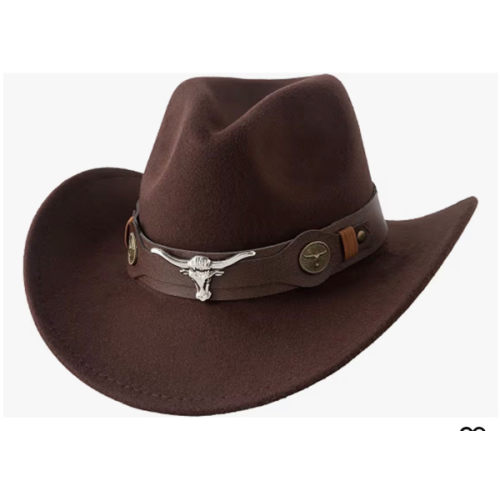 Amazon.com: Jastore Kids Western Hats Boys Girls Cowboy Felt Hat Jazz Fedora Cowgirl Hats with Belt Buckle
