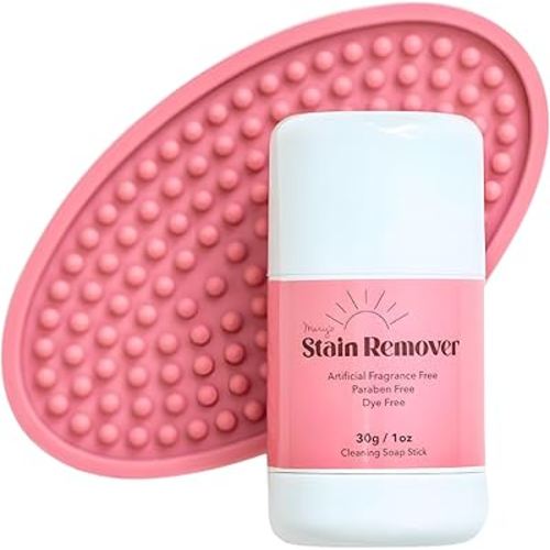 Mary’s Non Toxic Stain Remover Stain Stick with Scrub Base, Natural Refillable Laundry Stain Remover, Safe for Baby Clothes, Works on Blood, Grass, Food, Ink & Markers