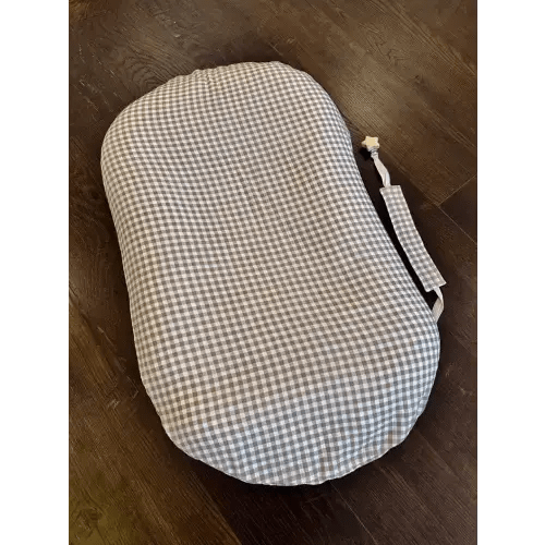 Gingham Muslin Snuggle Me Organic Lounger Cover, Baby Lounger Cover, Neutral Nursery Decor, Newborn Gift
