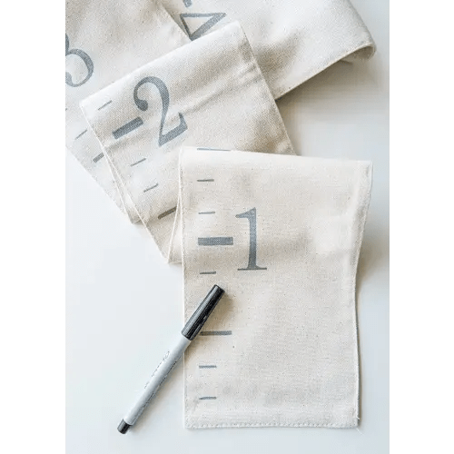 Canvas Growth Chart Ruler Fabric Natural Color Big Brother Big Sister Gift Children Height Chart Measure Childs Growth Kids Room Decor Nursery Wall Ruler and Pen