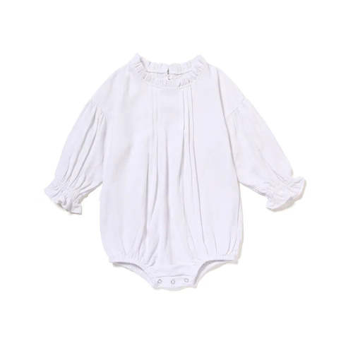 Girls Long Sleeve Linen Bodysuit Romper – August + Willow