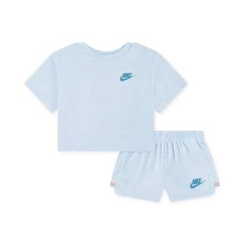 Toddler Girls Let's Roll Towel Terry T-Shirt & Shorts, 2 Piece Set