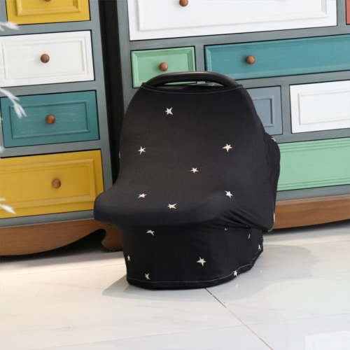 WRITWAA Black Multipurpose Nursing Cover and Car Seat Cover, Travel Accessory for Moms, 1 Piece